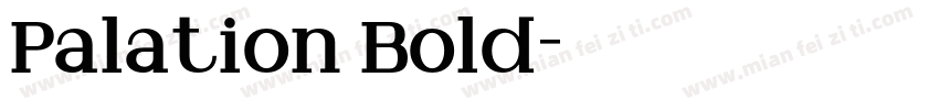 Palation Bold字体转换